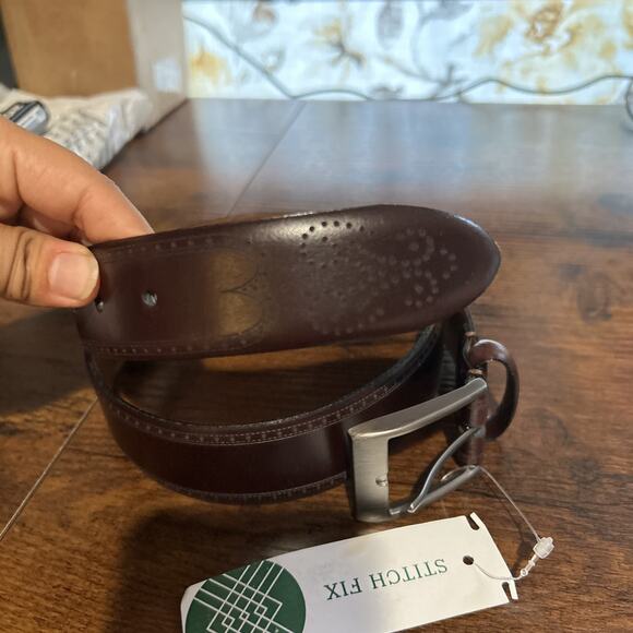 Boconi Leather Belt Men’s 32 “Antonio” Hand Crafted ITALY - Picture 3 of 4